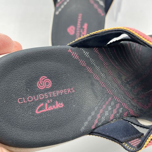 Clarks Cloudsteppers Women's 8.5M Mira Isle MultiColor Strappy Slide Sandals - Picture 5 of 9